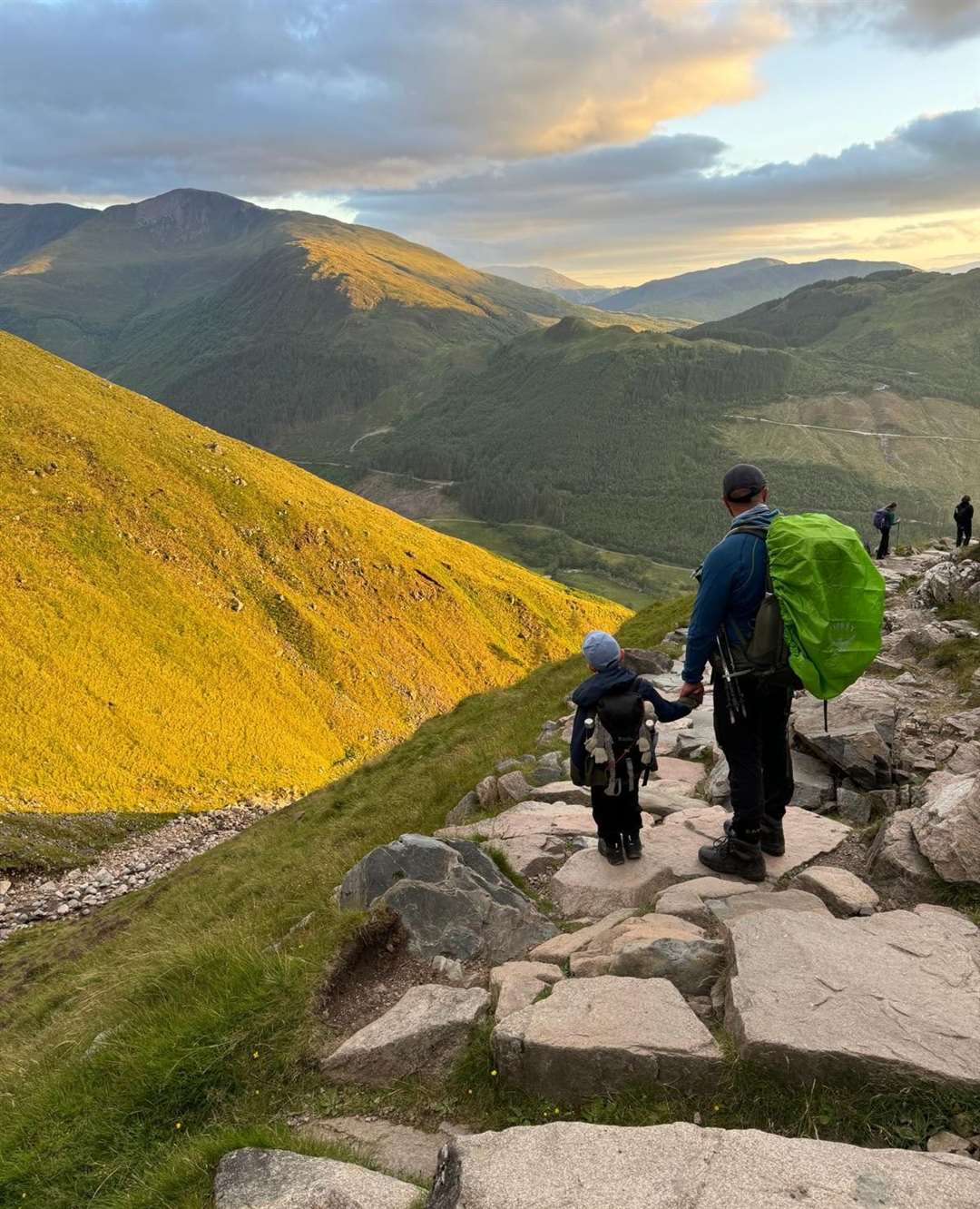 Jasper and his dad, Peter enjoying the view whilst up Ben Nevis. Picture submitted