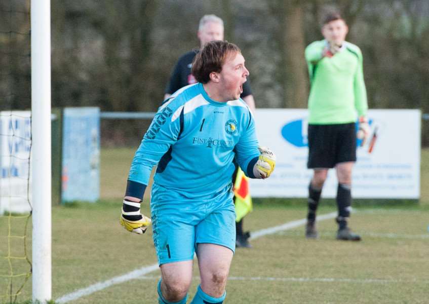CLEAN SHEET: Steve Fenner made a string of saves to earn Debenham a point against Diss