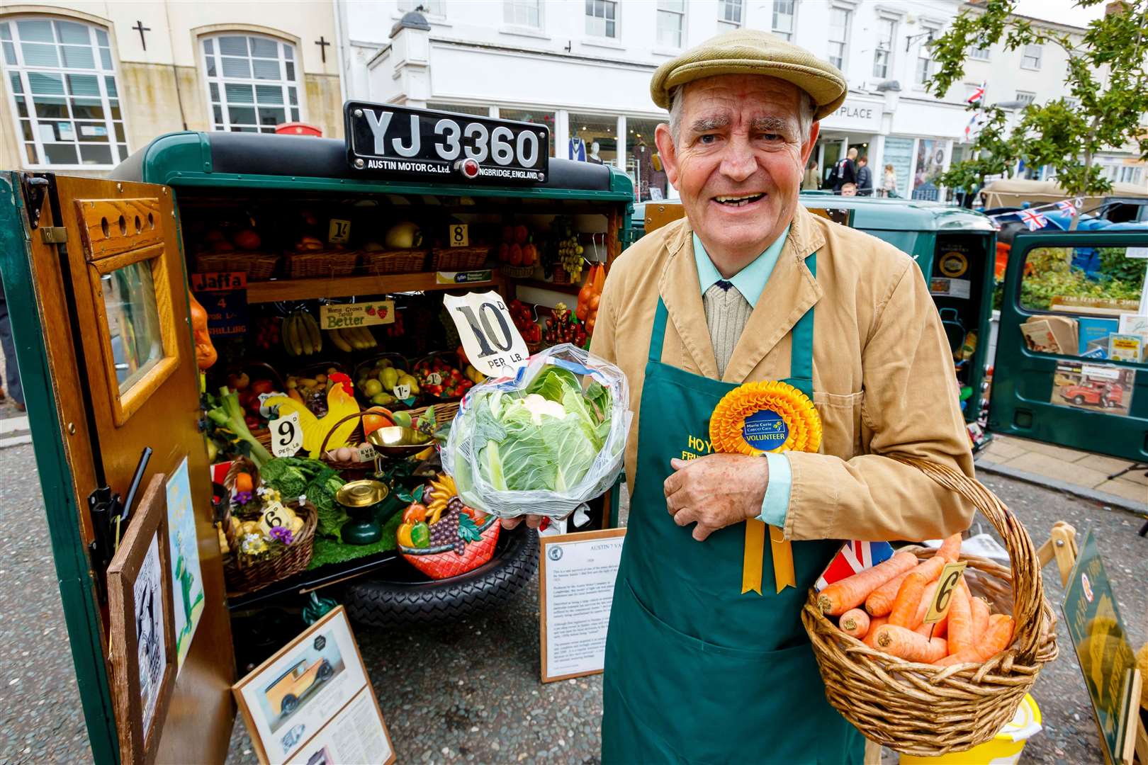 Diss, Norfolk, 24/09/2023Diss Heritage Transport Fayre, pictured is Mervyn Hoyle with his Austin 7 fruit and veg van. Picture: Mark Bullimore Photography 2023