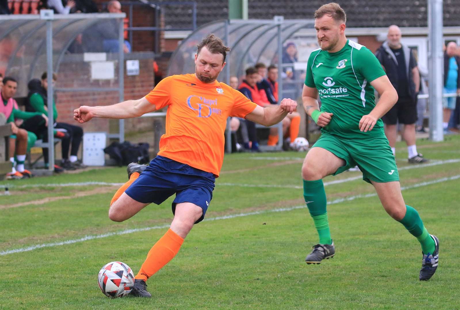 Charlie Webb is back available for Diss’ play-off semi-final following suspension Picture: Gary Donnison