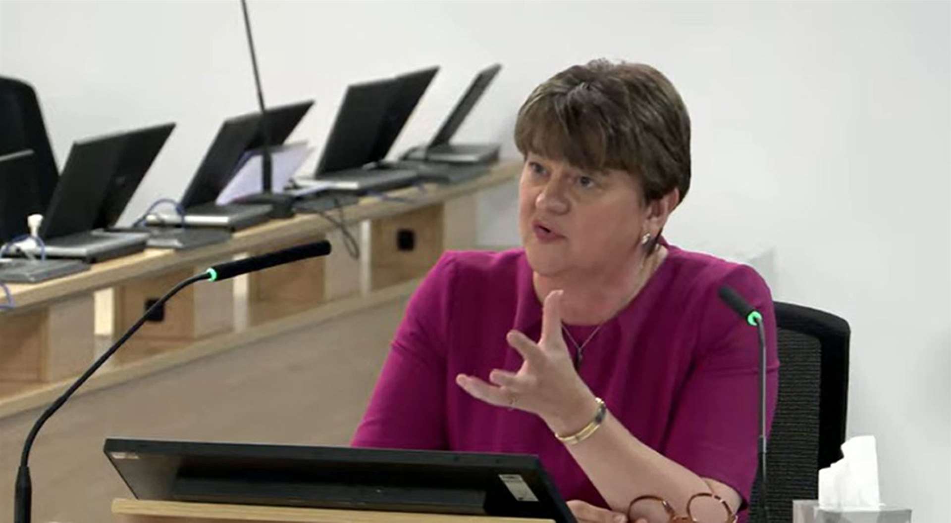 Arlene Foster gave evidence to the UK Covid-19 Inquiry (PA)