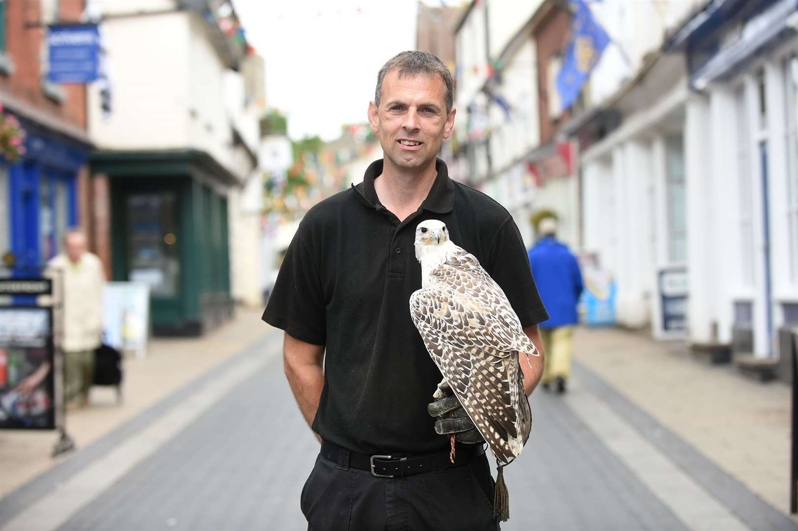 Mark White, from Dealey Bird Control and Falconry, has been attempting to reducing the town’s pigeon population......PICTURE: Mecha Morton ... (31406101)
