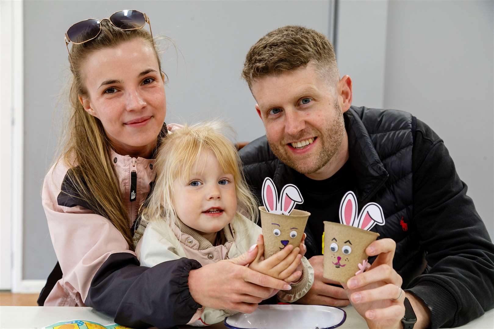 Palina, Emilia and Joe Self. Picture: Mark Bullimore