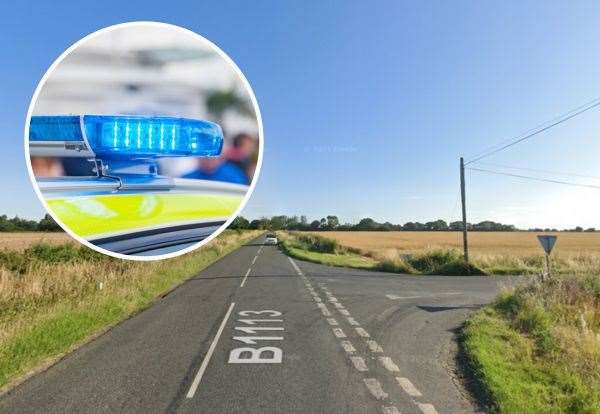 The B1113 in Gislingham has been closed with emergency services at the scene following a single-vehicle collision. Picture: Google Maps/iStock