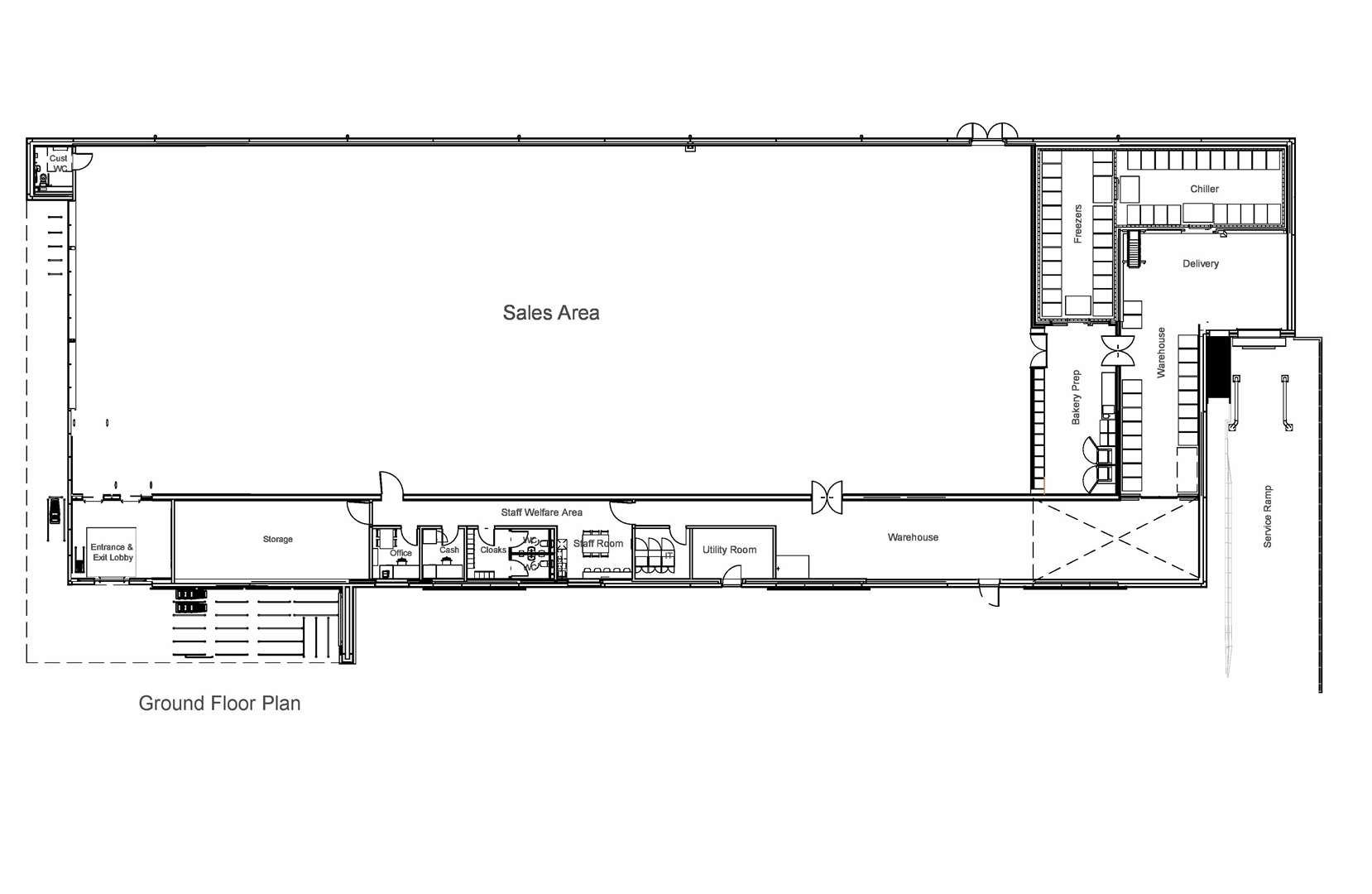The proposed floor plan of the new Lidl supermarket in Harleston. Picture: Lidl