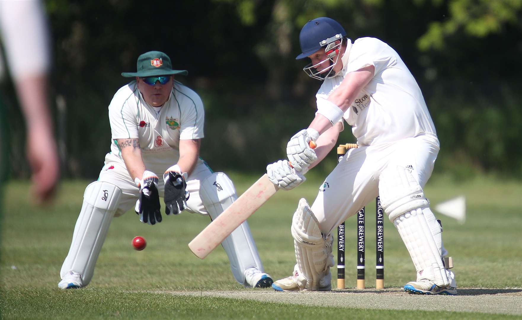 Long Melford v Walsham Le Willows - Oliver Jackson bats for Walsham.Pic - Richard Marsham.. (8907912)