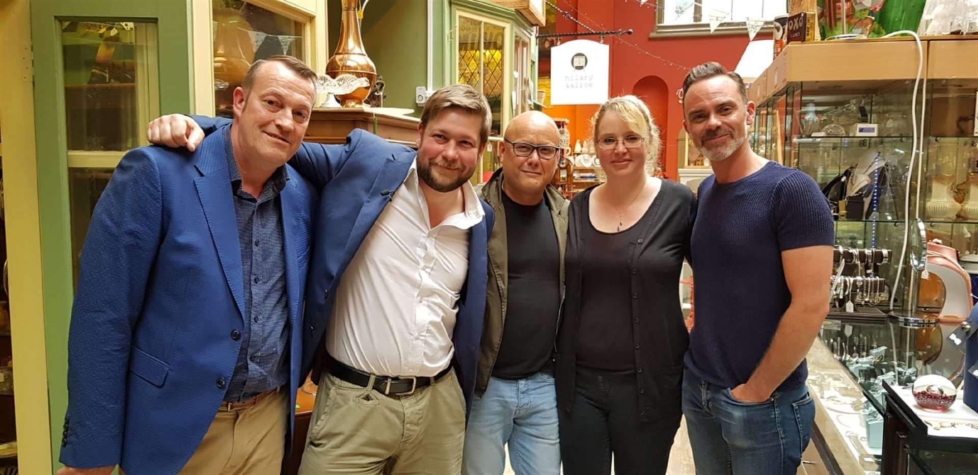 Glen Philpott, Angus Ashworth, David Charles, Erika Hammond and actor Daniel Brocklebank. Picture: Contributed