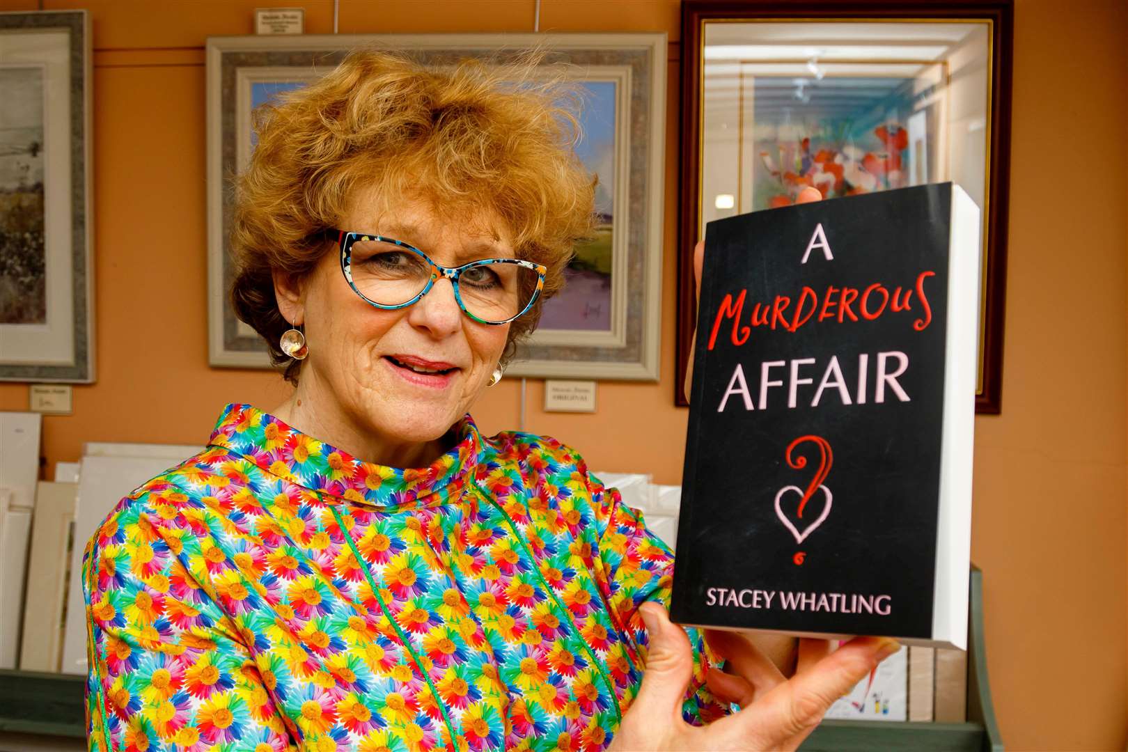 Stacey Whatling with her debut novel, A Murderous Affair? @Picture: Mark Bullimore