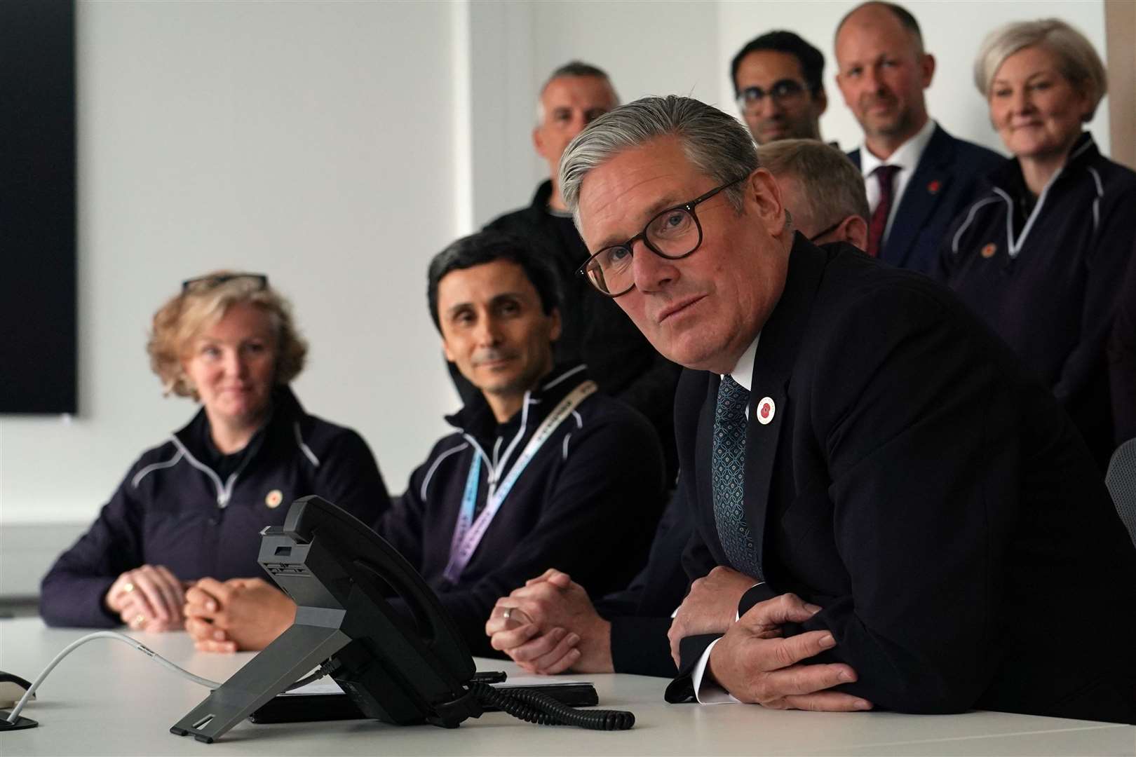 Prime Minister Sir Keir Starmer speaking on the phone to US President Donald Trump to discuss the trade deal (Alberto Pezzali/PA)