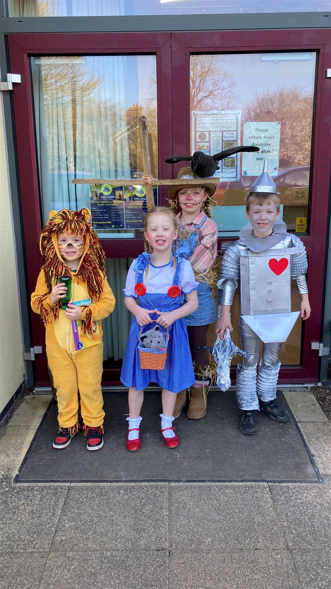 Olivia (eight) and Edward Jenks (five) with Evie (nine) and Jack Bloomfield (seven) from Mellis Primary School. Picture submitted