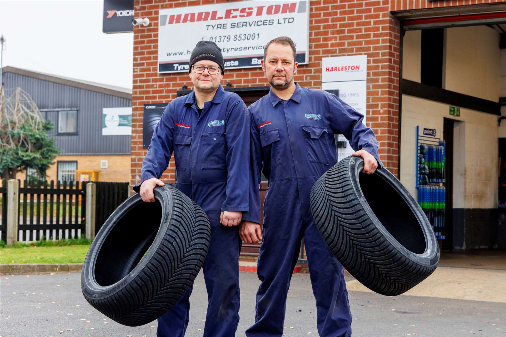 Joel and Daryl Keeble of Harleston Tyre Services. Picture: Mark Bullimore