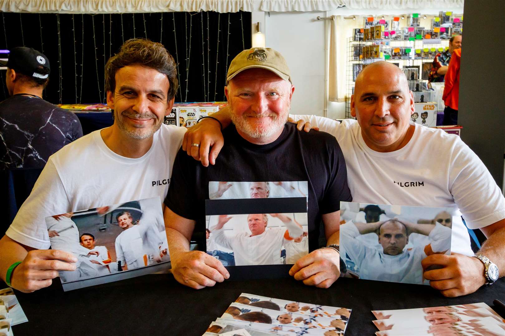 Carl Upshell, Ian Roberts and Christian Di Sciullo – cast members of the Star Wars series Andor.