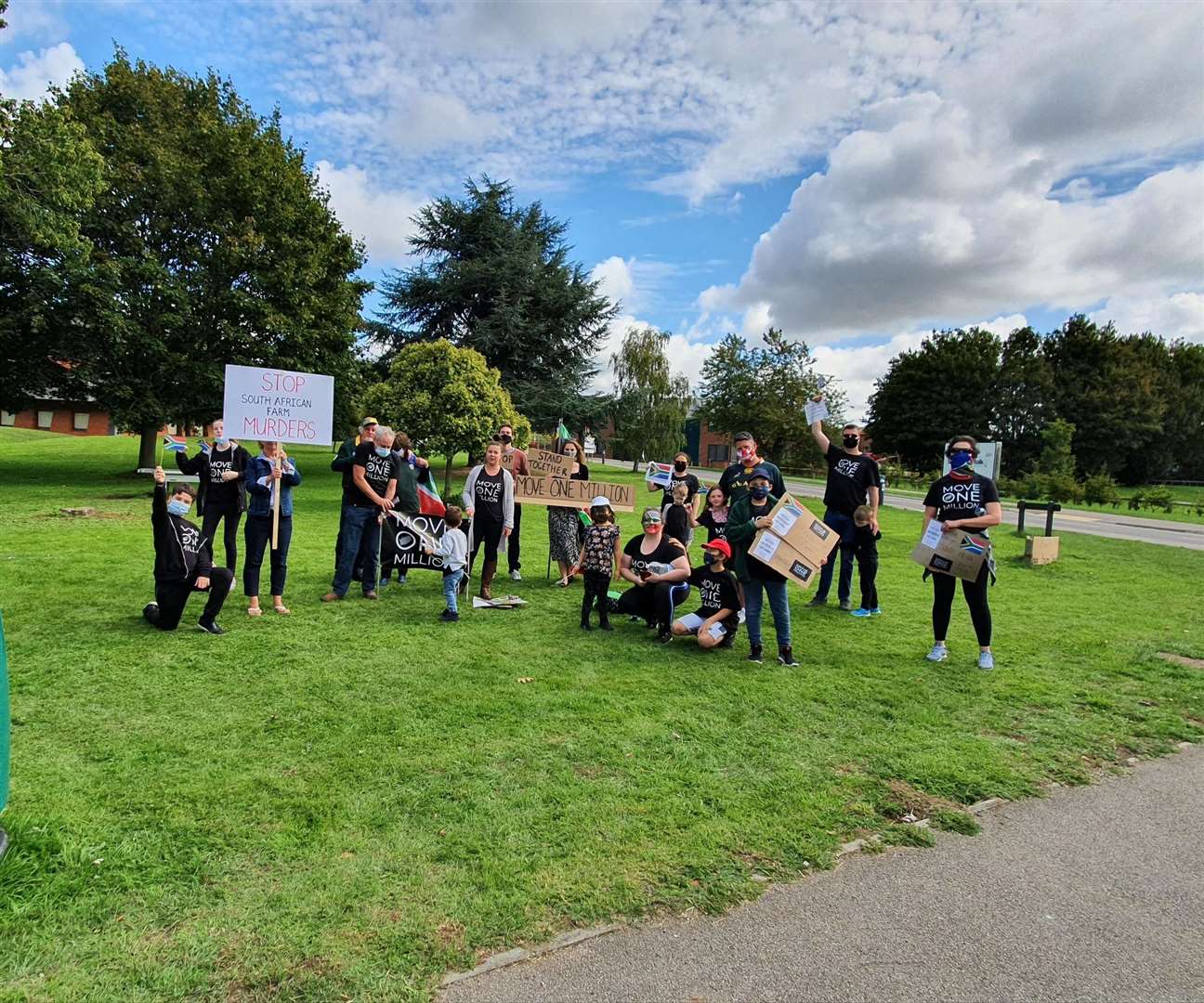 The organisation conducted peaceful marches around the world (42151518)