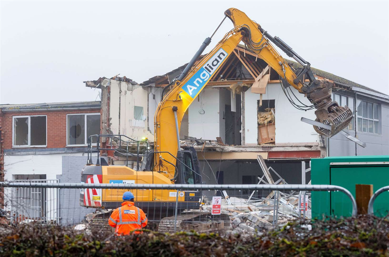 Work has been underway to demolish and clear the Diss site for a number of weeks. Picture: Mark Bullimore