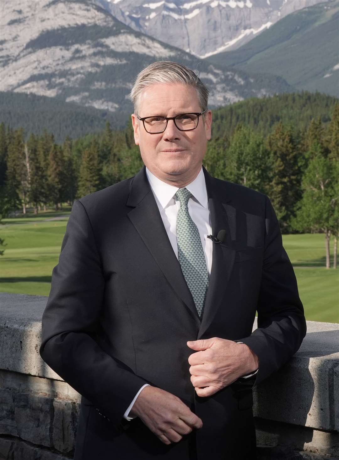 Prime Minister Sir Keir Starmer conducting media interviews during the G7 summit in Kananaskis, Alberta, Canada (Stefan Rousseau/PA)