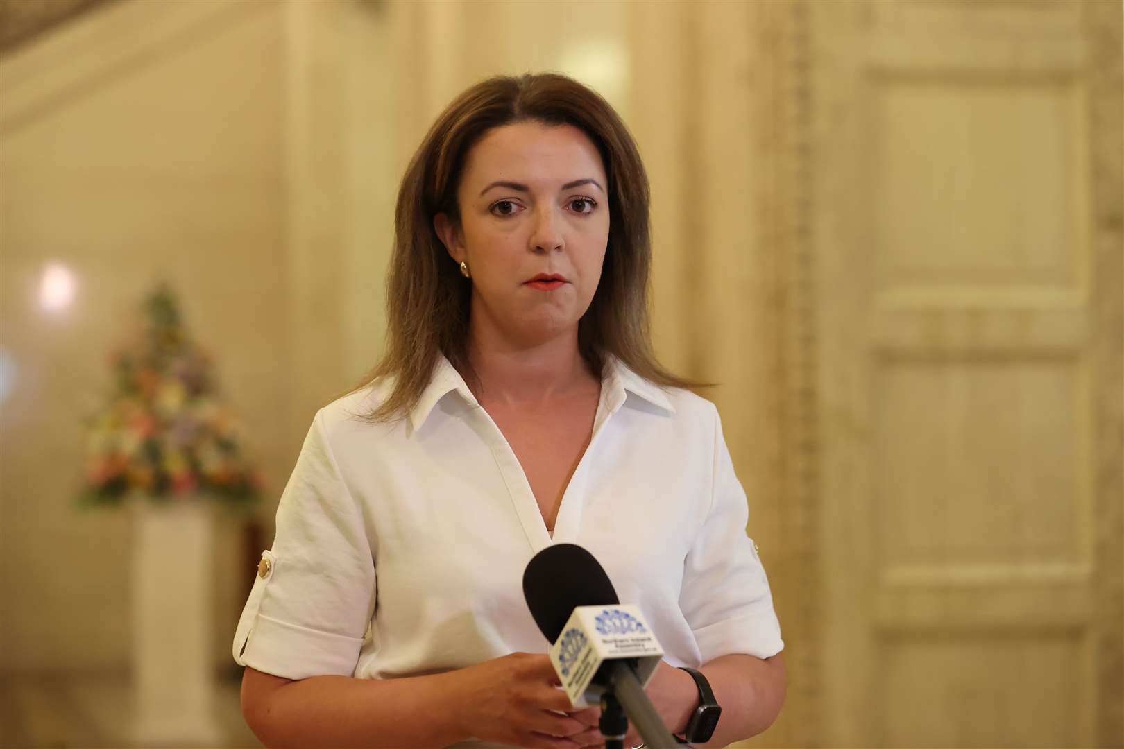 Liz Kimmins announced her intention for a law to prohibit the overtaking of school buses which have stopped to drop off or pick up passengers (Liam McBurney/PA)