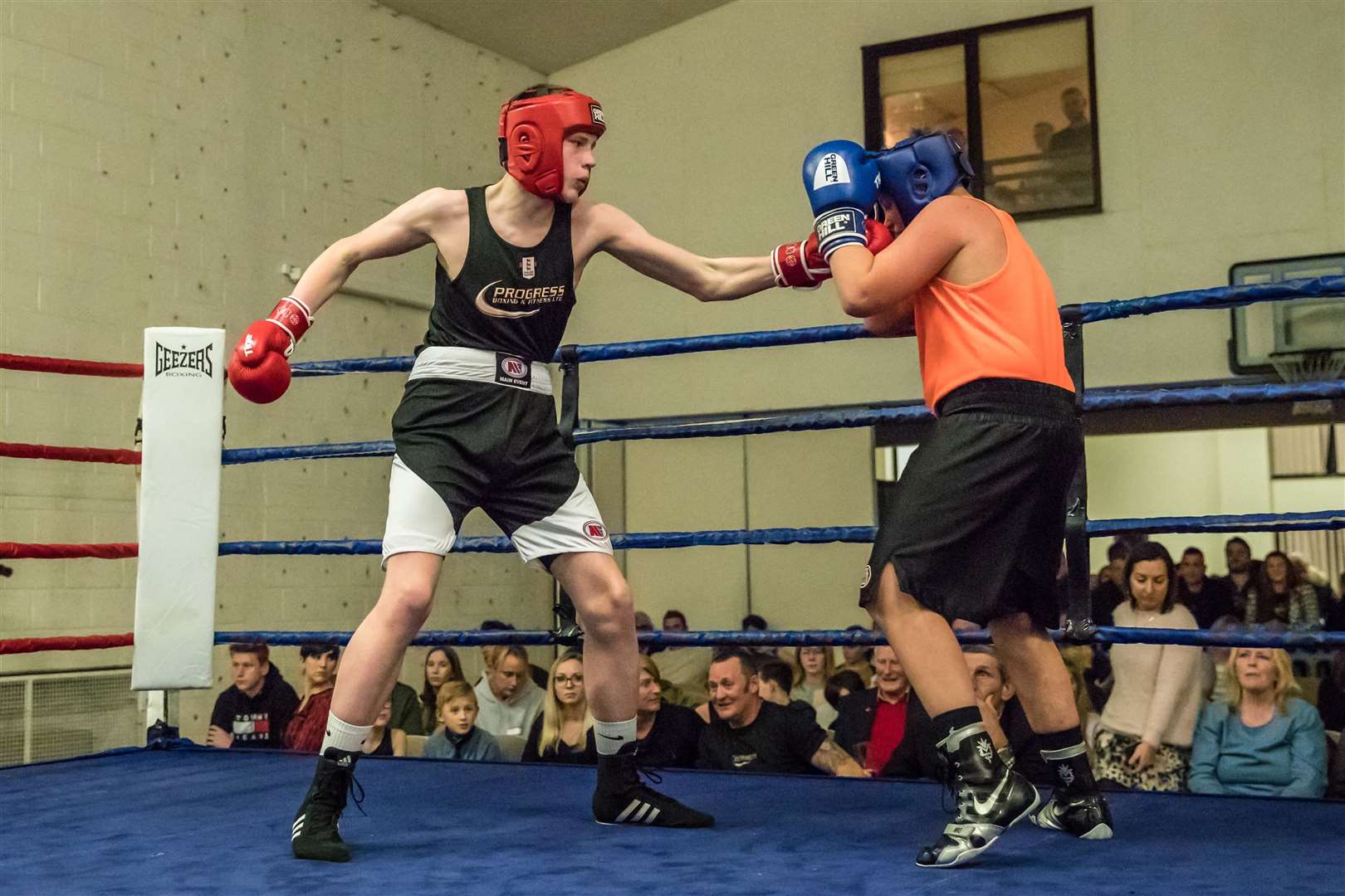 Progress Boxing - Diss Hope Church Show. Bout 12 - (Red) Toby Herbert (Progress) v (Blue) Mason Minall (Spalding).Winner - Unanimous Decision - Toby Herbert. (8061136)