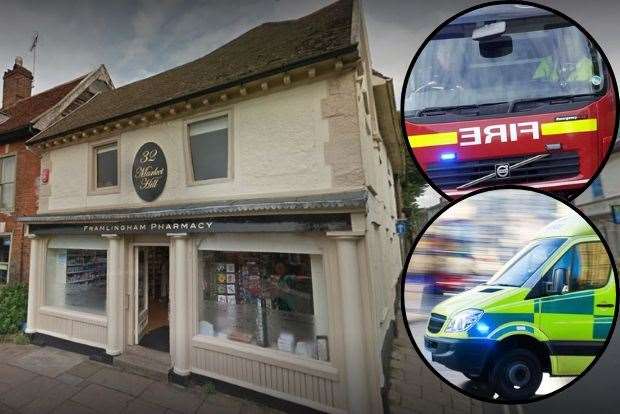 A number of emergency services were called to Framlingham Pharmacy today. Picture: Google Maps / iStock