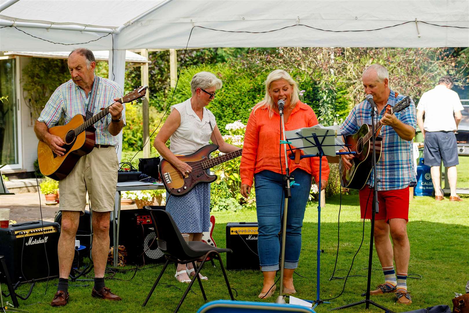 The Starston Allstars singing at the fete. Picture: Mark Bullimore