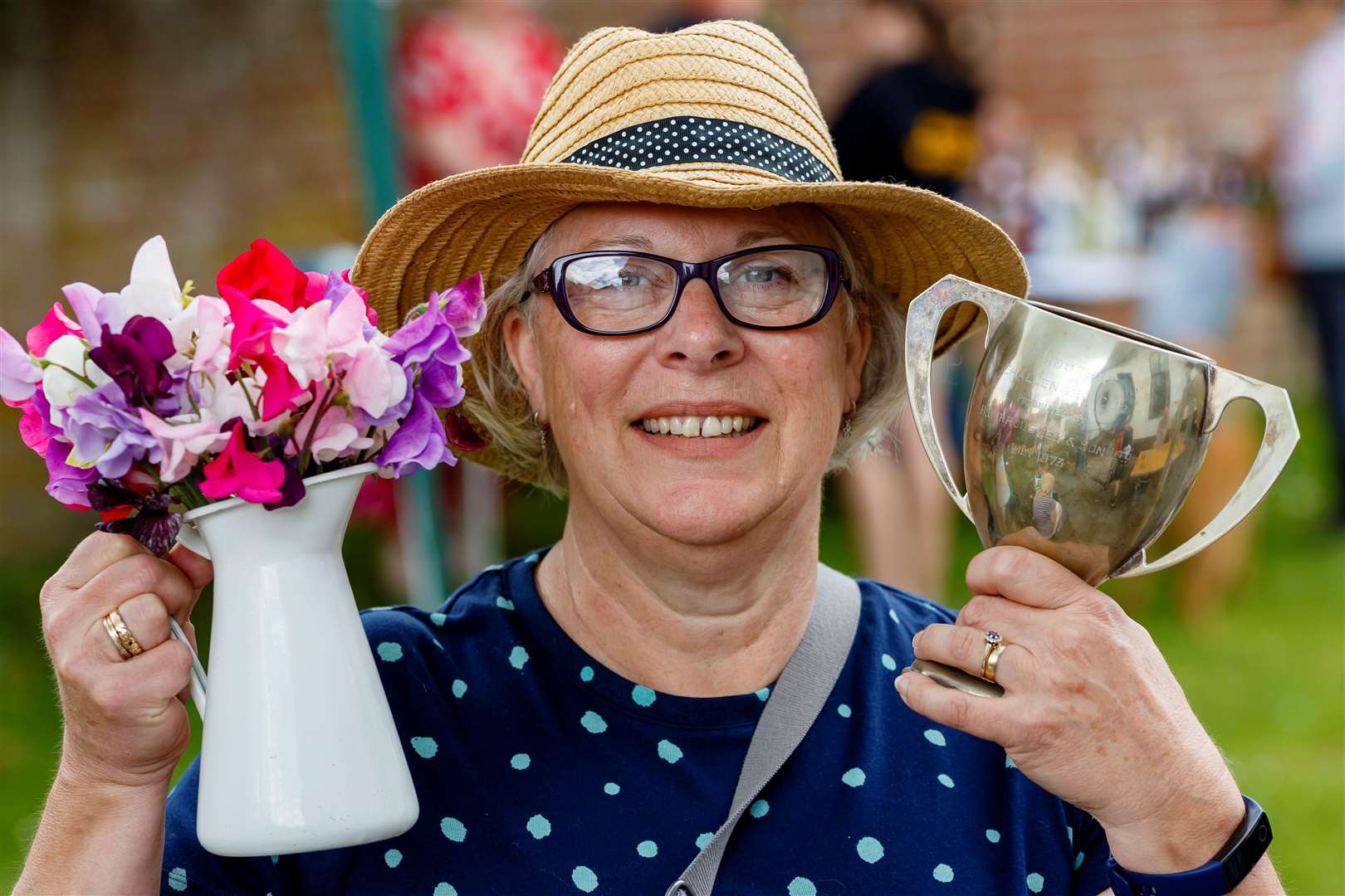 Rebecca Kinsey Winner of the Burroughs Challenge Cup at the fete, flower and dog show. Picture: Mark Bullimore