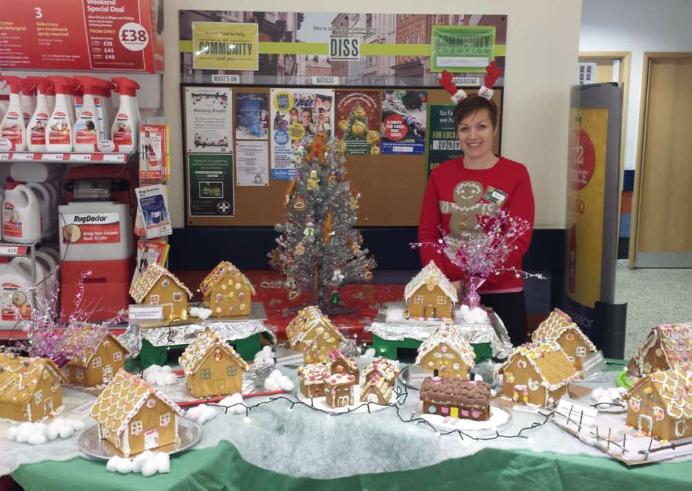 The Gingerbread village at the Diss Morrisons store