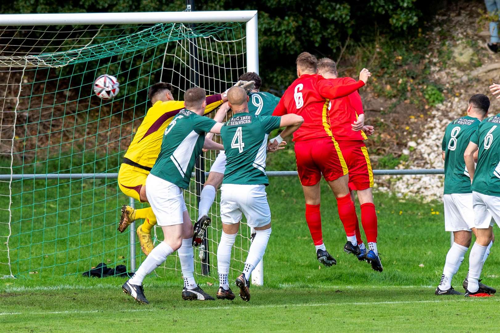 Sam Nunn opened the scoring for Walsham against Lakenheath Picture: Mark Westley