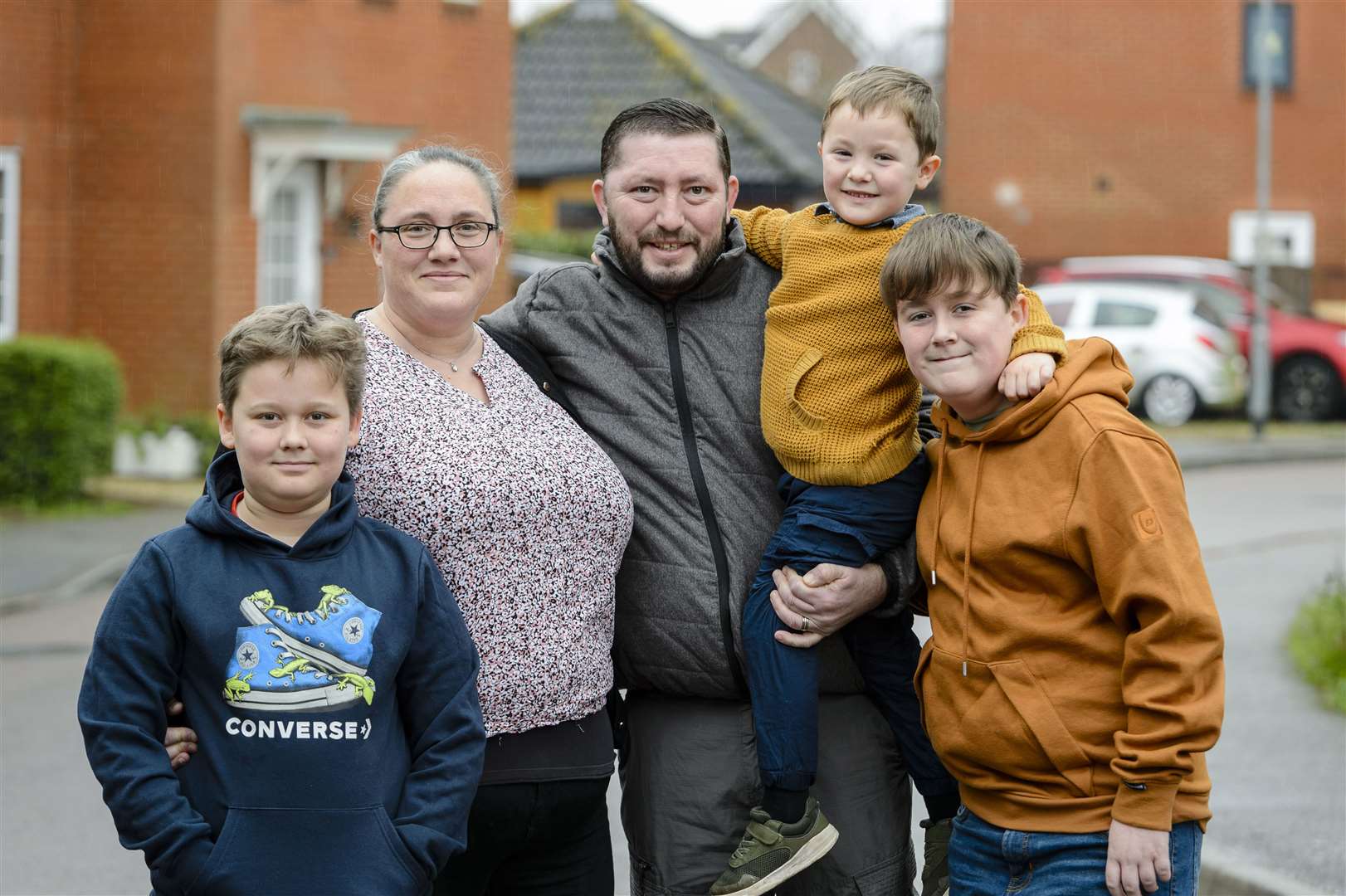 Pictured from left: Christopher, Jennie, Gareth, Louis and Joseph Stevens. Picture: Mark Bullimore Photography 2022.