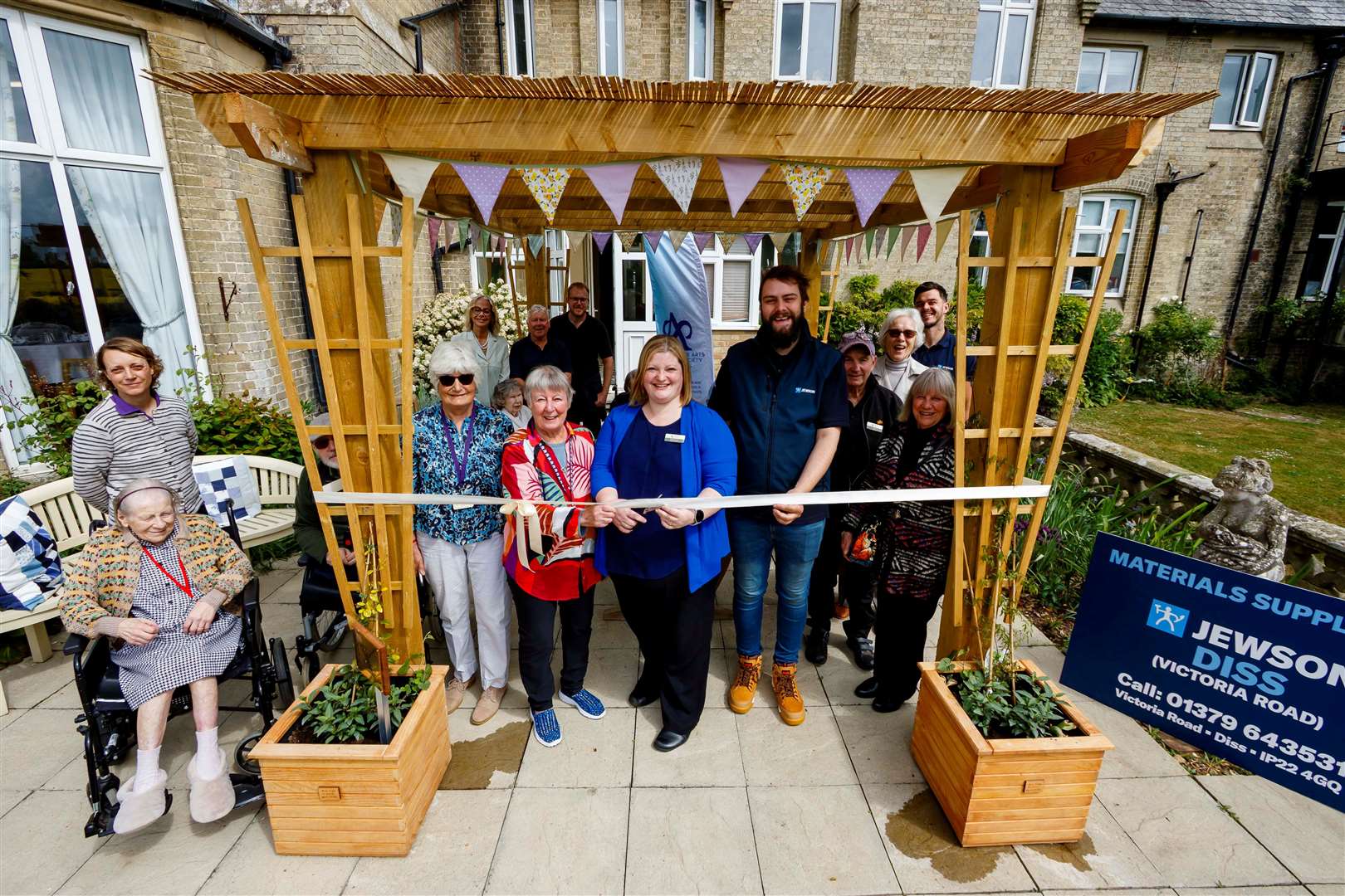 The formal opening of Depperhaugh Nursing Home’s new pergola. Picture: Mark Bullimore