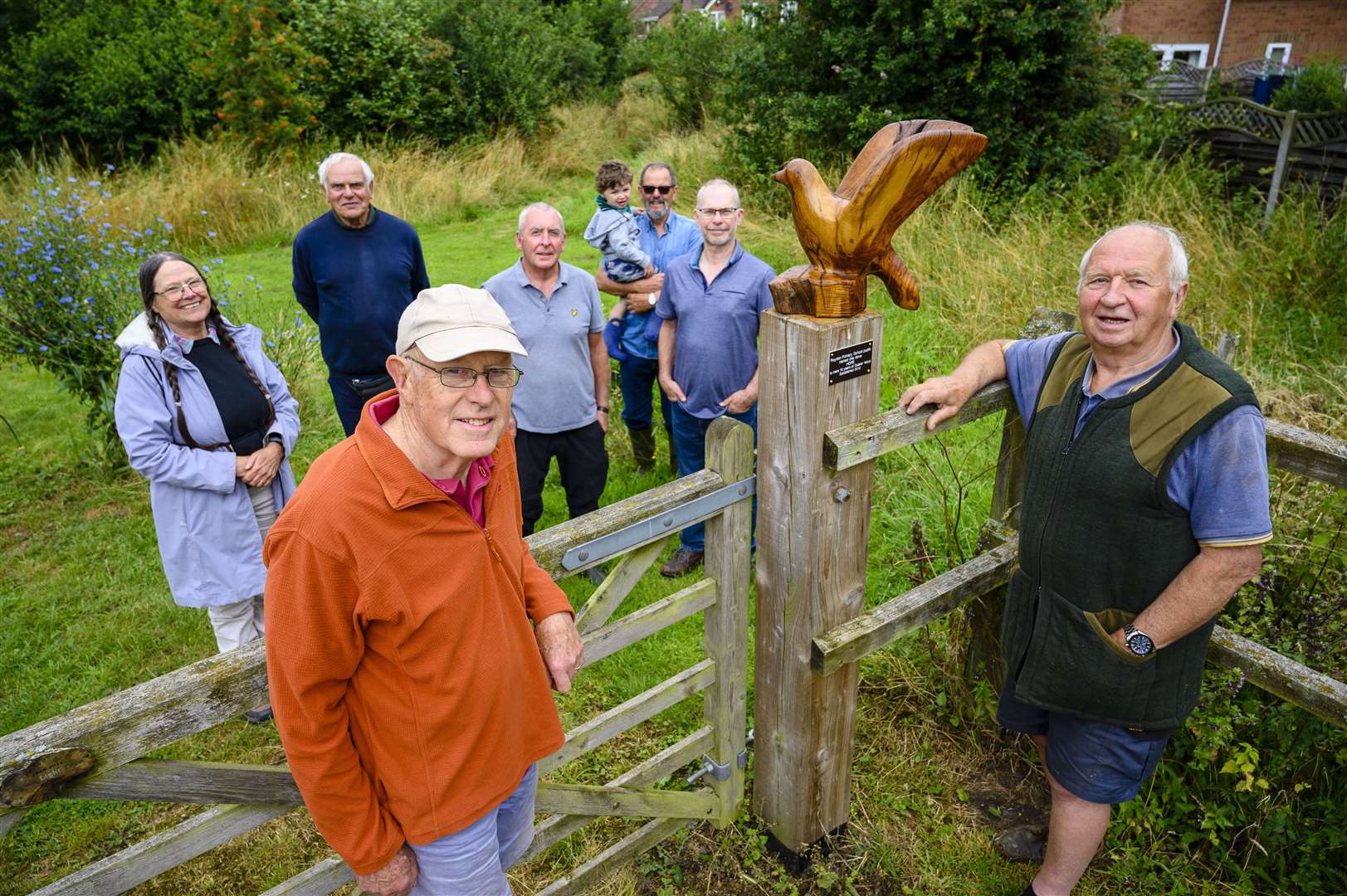 (Front, left to right) Richard Pither and Dick Mitchell, with other members of the Diss Community Woodland Project. Picture: Mark Bullimore Photography.