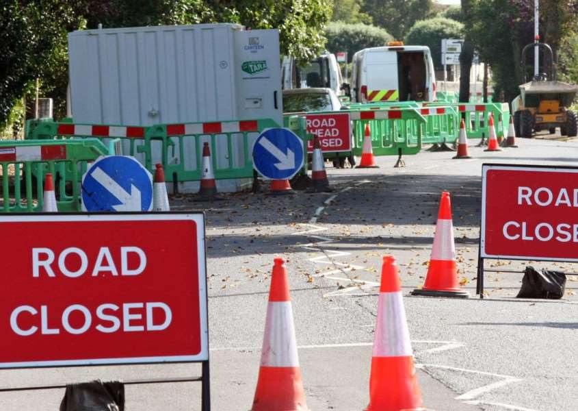 Roadworks in New Buckenham