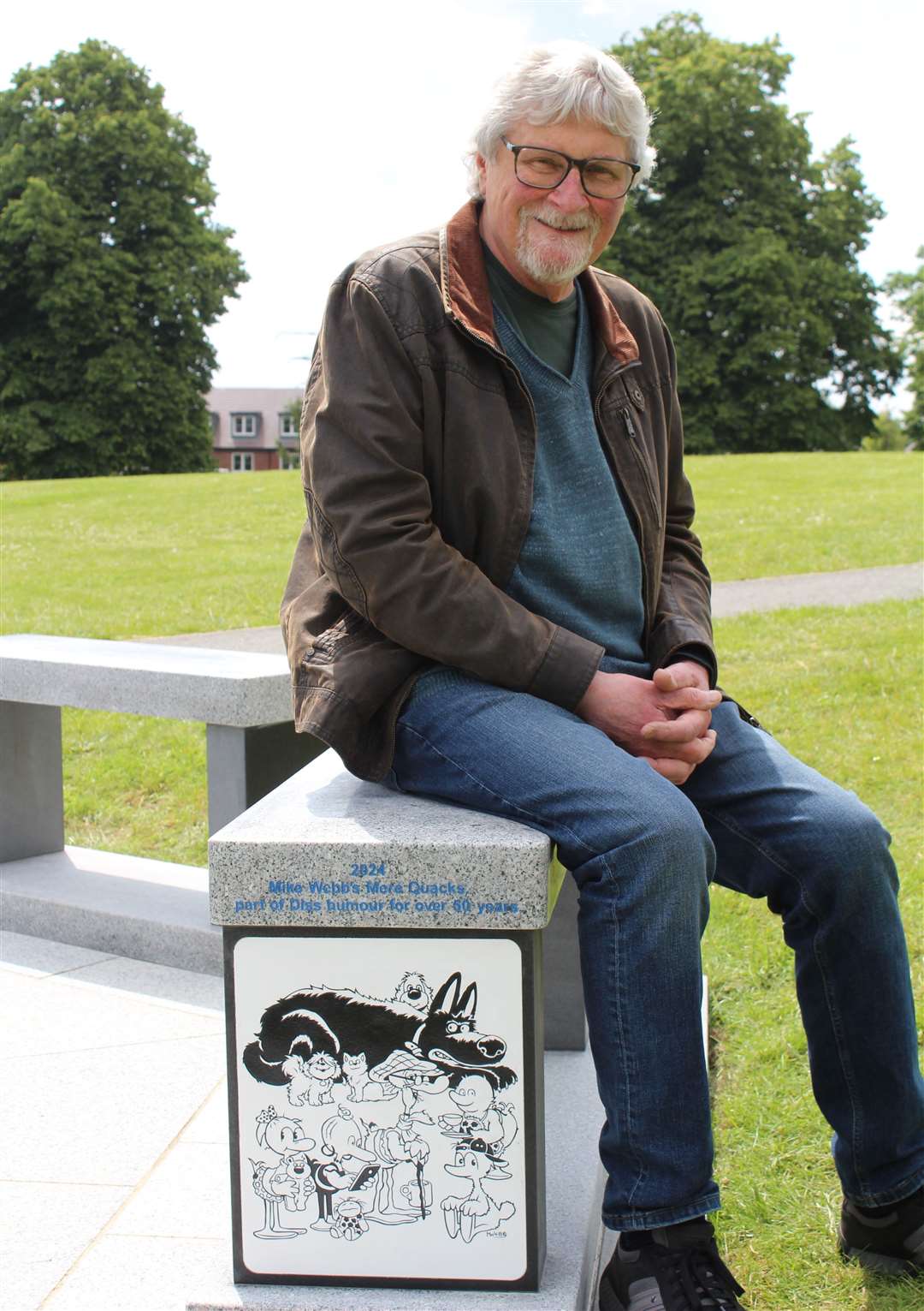 One of the panels on the beacon celebrates Mere Quacks artist, Mike Web. Pictures: Diss Town Council