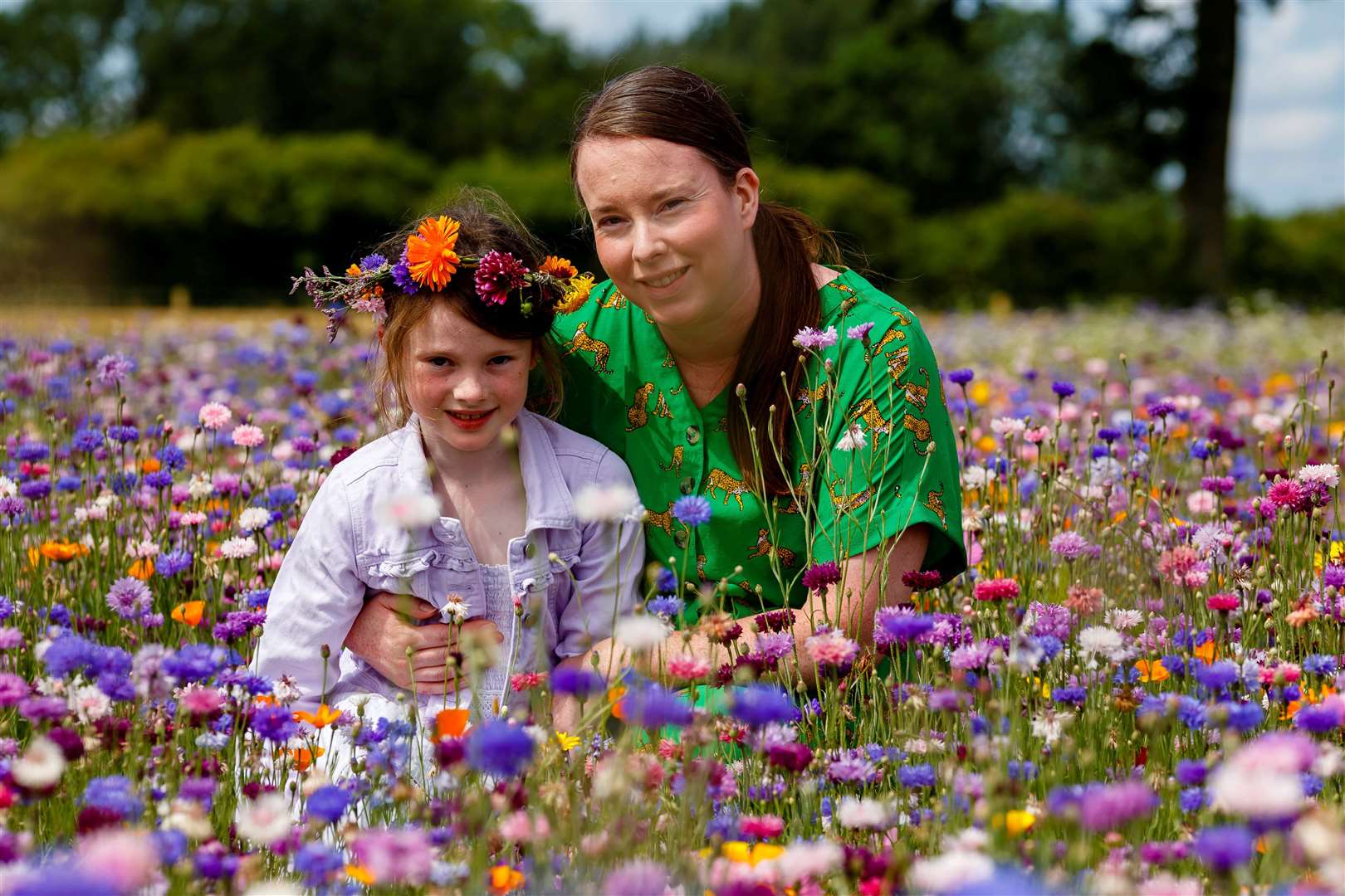 Flower power: India and Anna Easton.