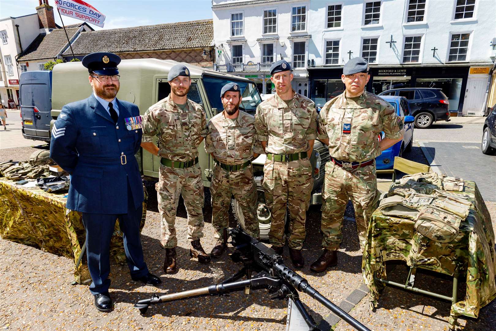 Sgt. Dougie Jones, Cpl. Sam Reynolds, AS1 Nathan Boyce, AS1 Dean Wilby and Cpl. John Brown of 2623 Sqn. based at RAF Honnington. Picture: Mark Bullimore