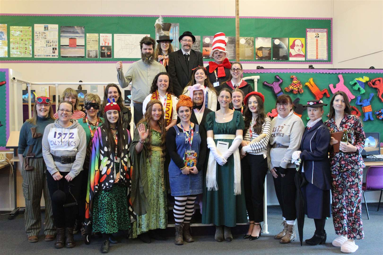 Even the teachers and staff of Diss High School got involved. Picture submitted