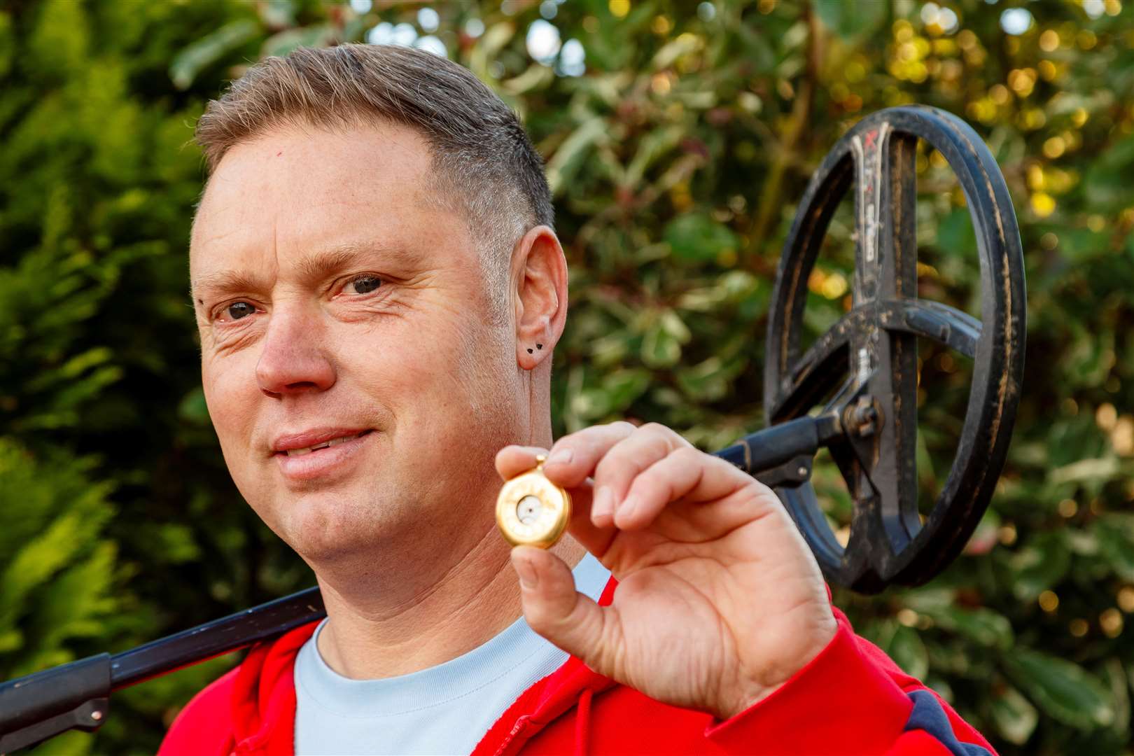 Detectorist Rob Webster is hoping to reunite the Victorian watch with the descendants of Mr Lucas. pictures: Mark Bullimore