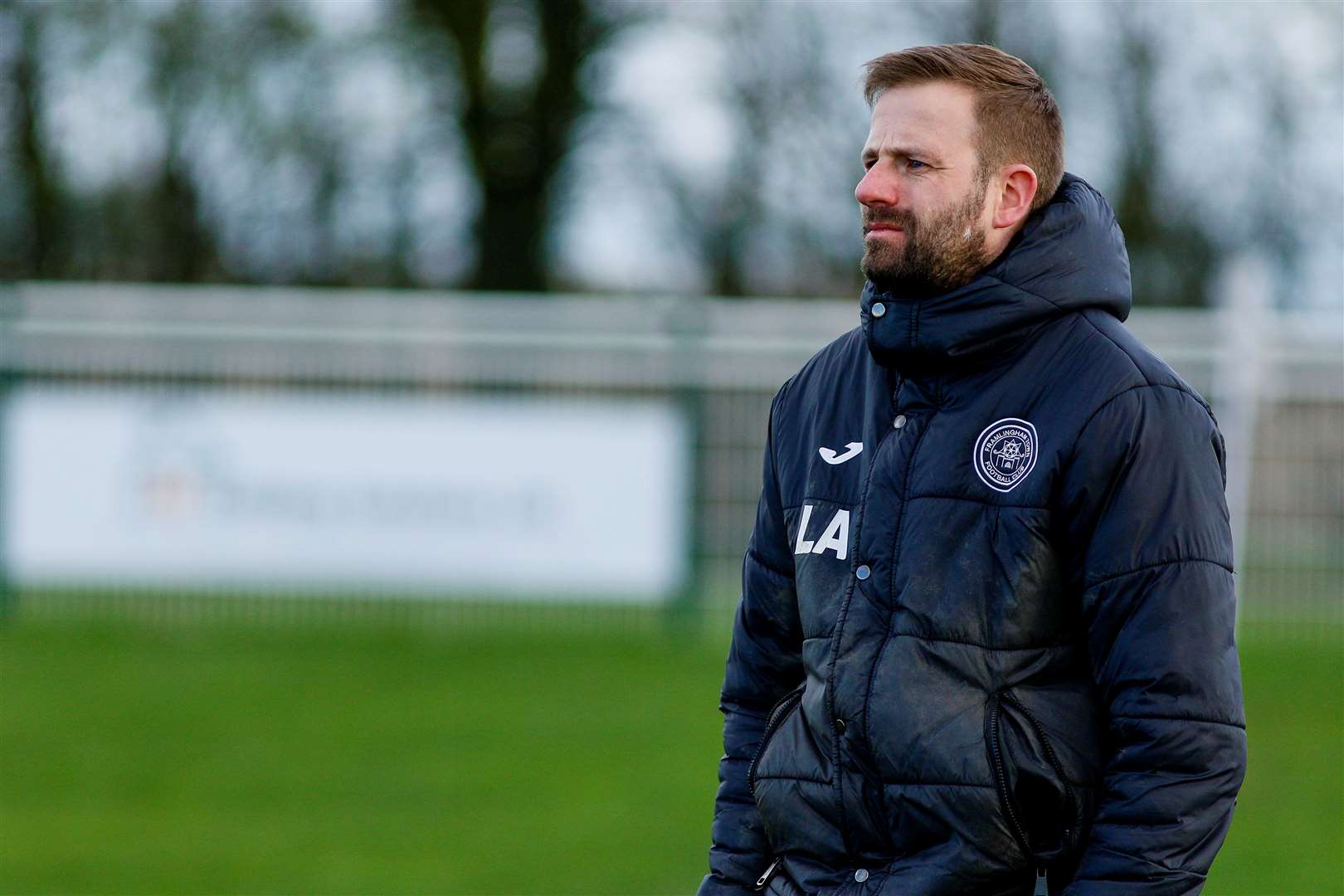 Framlingham Town manager Liam Abraham. Picture: Mark Bullimore