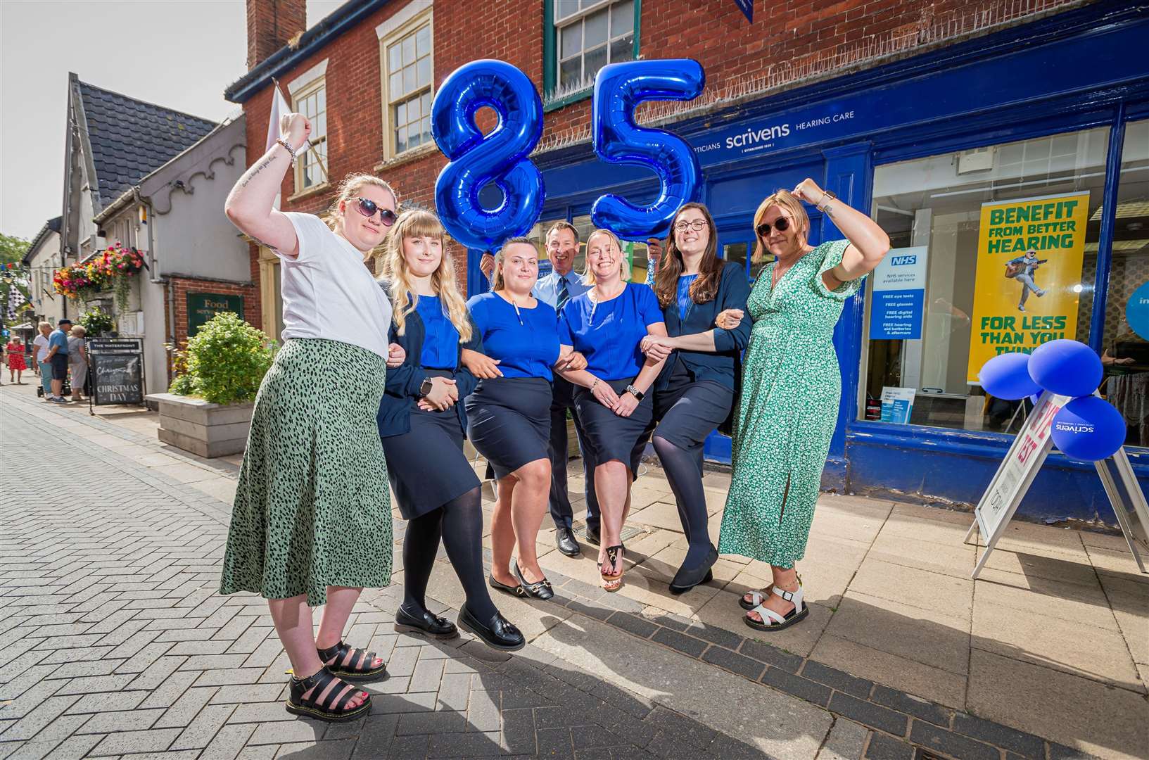The opticians team has walked and cycled 500 miles.