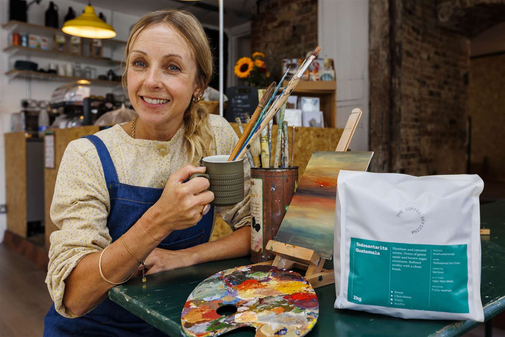 Jo was taught to paint by her grandfather and wants to pass on her love of art. Picture: Mark Bullimore