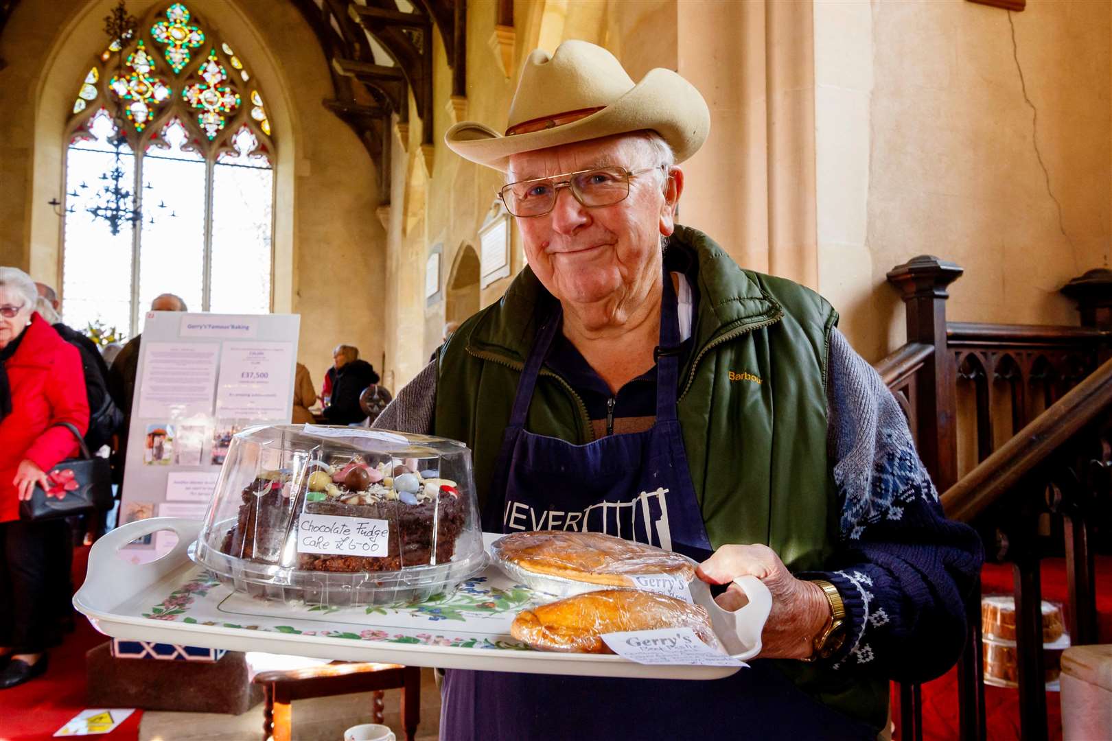 Gerry Smith who raised £30,000 for the cause by selling his cakes and sausage rolls. Picture: Mark Bullimore