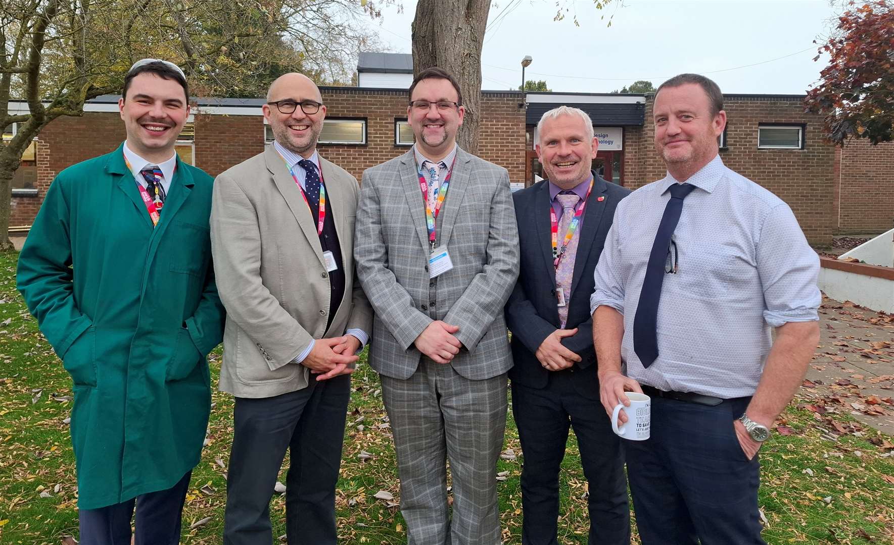 Teachers Simon Russell, Ben Lea, James Dugdale, Billy Adamson and Duncan Somers. Picture: Contributed