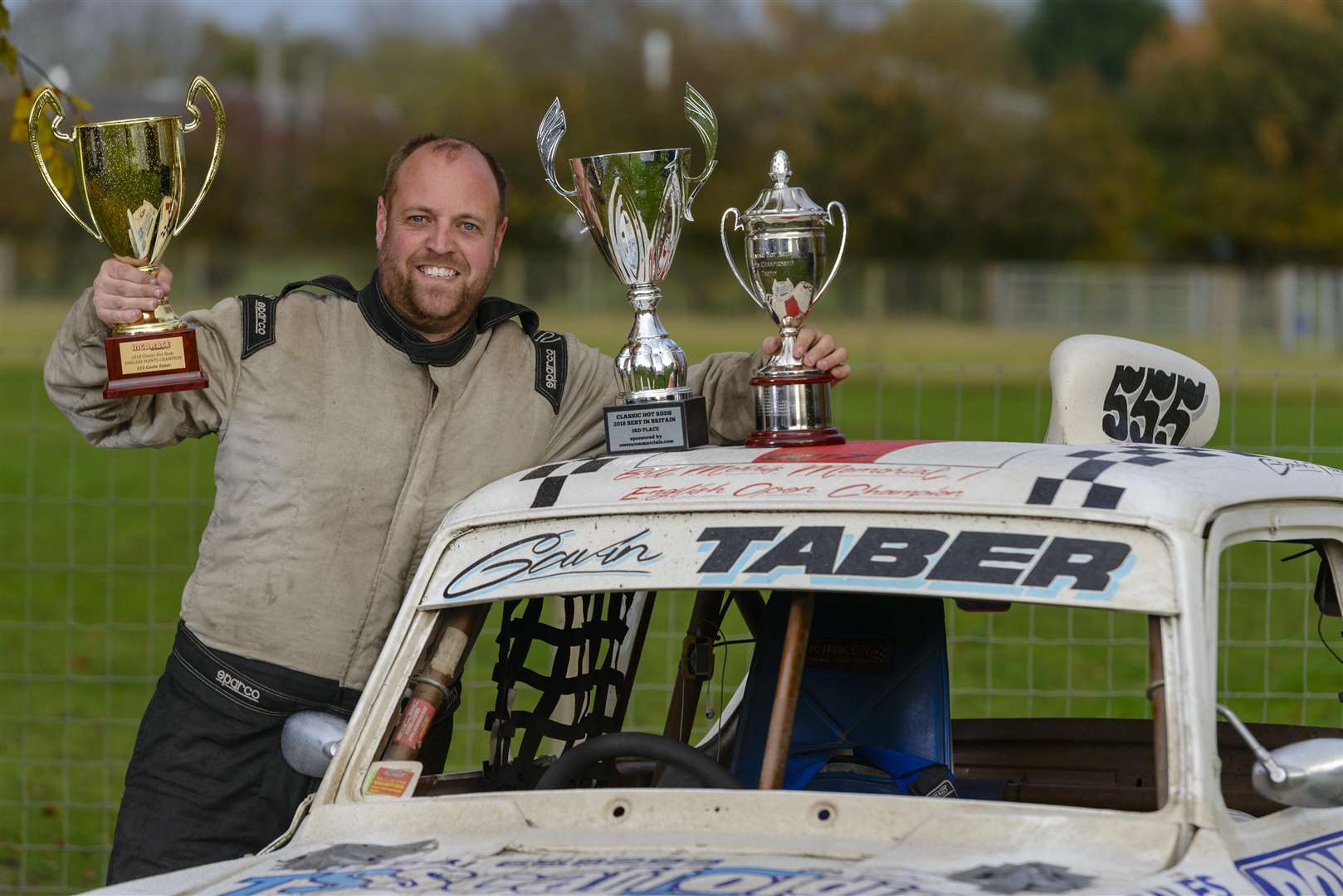 Gavin Taber winner, Classic Hot Rod English points Champion 2018 with his Ford Anglia car. ..Picture: Mark Bullimore Photography. (5284411)