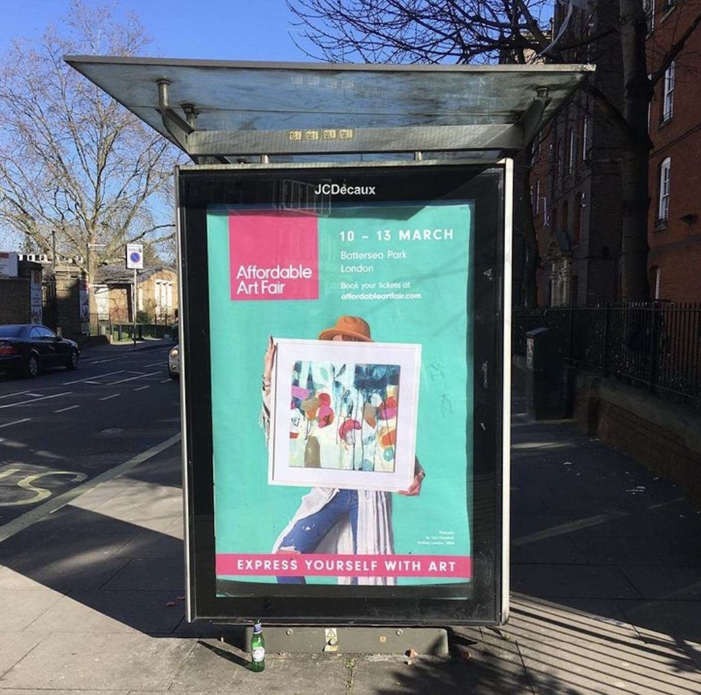 Lisa's work has was seen on bus stops and billboards across London in the lead-up to the Affordable Art Fair. Picture: Lisa Henshall (55594756)