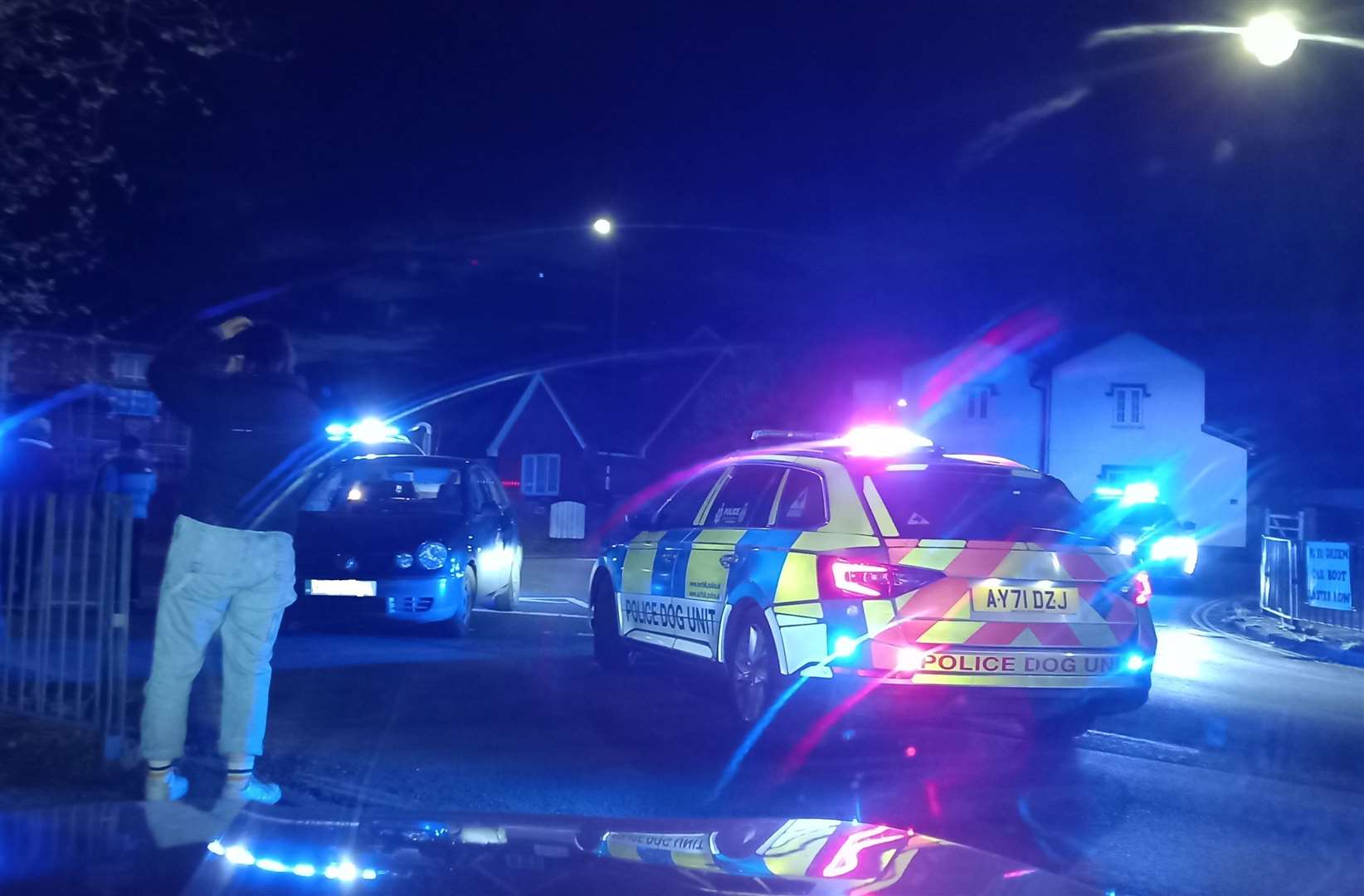 Pictures of the incident in Diss on Saturday night. Picture submitted