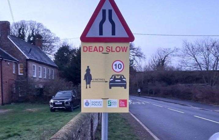 British Horse Society warning sign