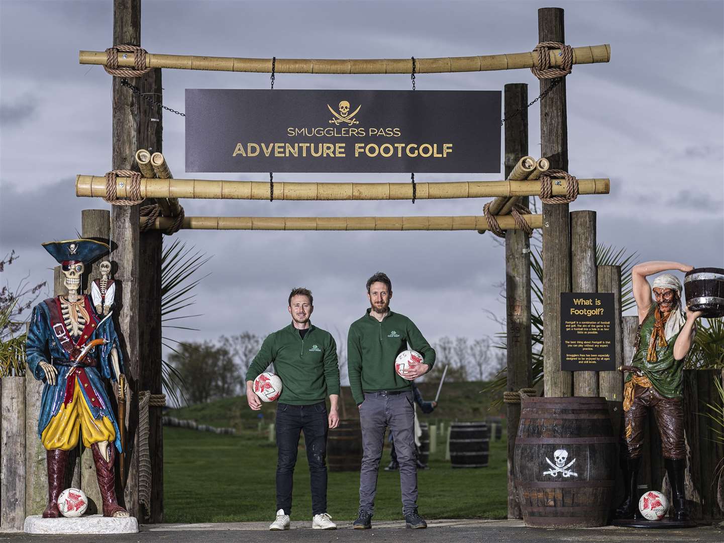 Hugo and Paul Dobson at the new course. Picture: Stonham Barns Golf Park