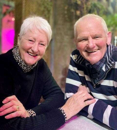 Trevor Whymark with his wife, Rita