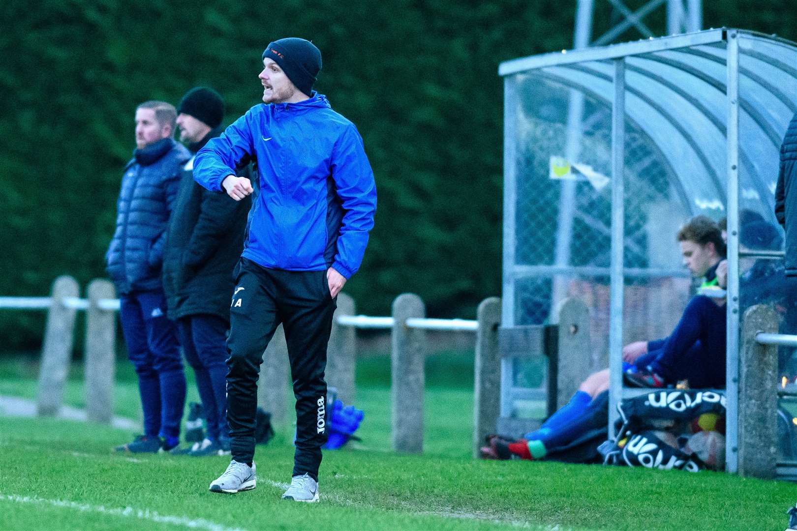 Football action from Diss Town FC vs Haverhill Borough - Diss Manager - John Abbott..Picture by Mark Bullimore Photography. (7815946)