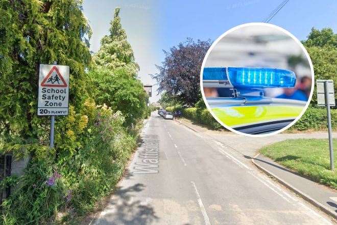 A man in his 80s was seriously injured in hospital after a two-car crash in Wattisfield Road, Walsham-le-Willows. Picture: Google Maps. Inset: iStock