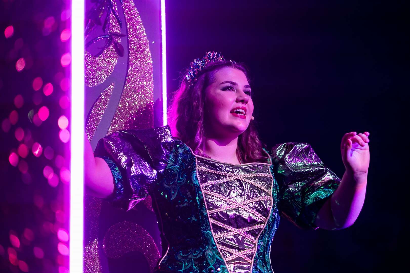 Evie Forsdicke, who played the Spirit of the Beans, was a fantastic narrator and showed confidence in her first professional role. Pictures: The Corn Hall, Diss