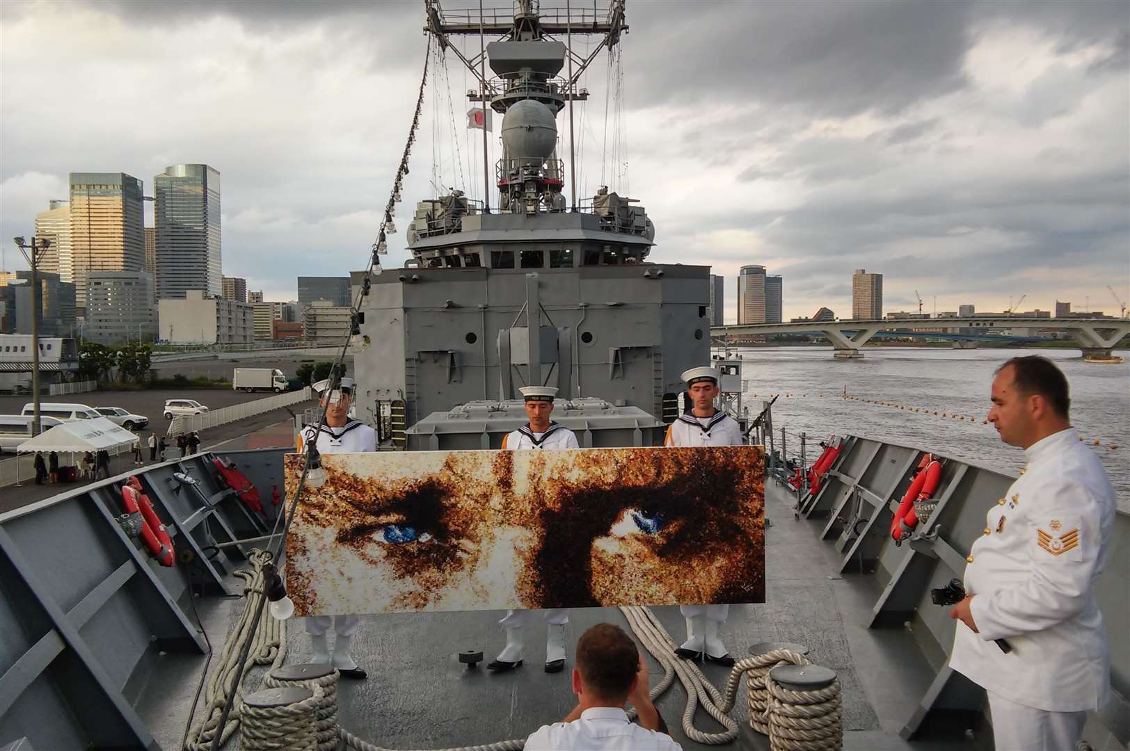 Atatürk’s Eyes on board the Turkish Navy vessel TCG Gediz in Tokyo, Japan. Picture submitted